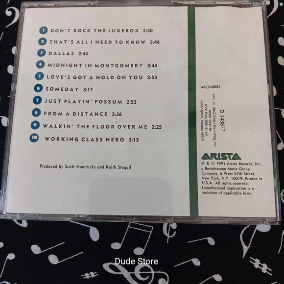 Alan Jackson - Don't Rock the Jukebox - 10 Songs - 1991 CD - Picture 3 of 3